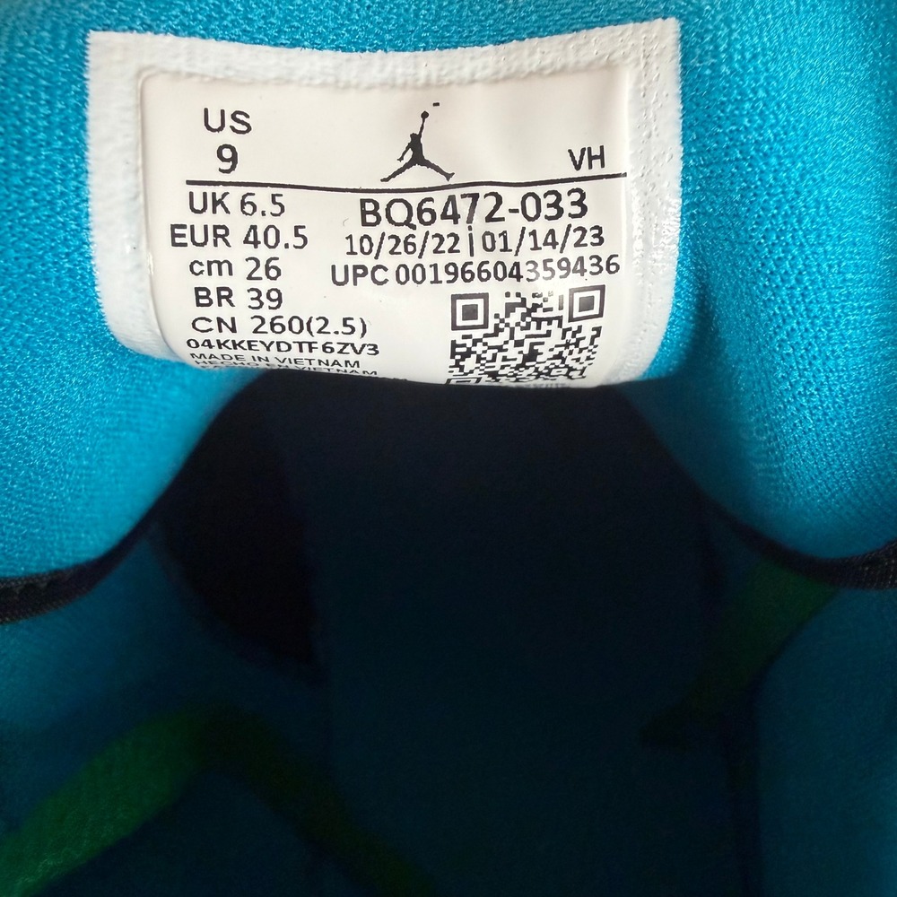 Nike Womens Size 9 Air Jordan 1 Mid Lucky Green Aquatone BQ6472-033 Sneaker - Picture 5 of 5